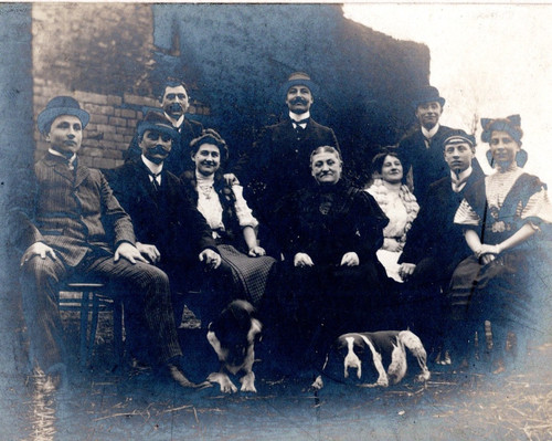 Kabinettfoto große familie - kabinettfoto,