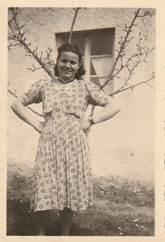 Vintage foto junge frau - vintage,