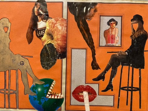 Foto collage papier karton - collage,
