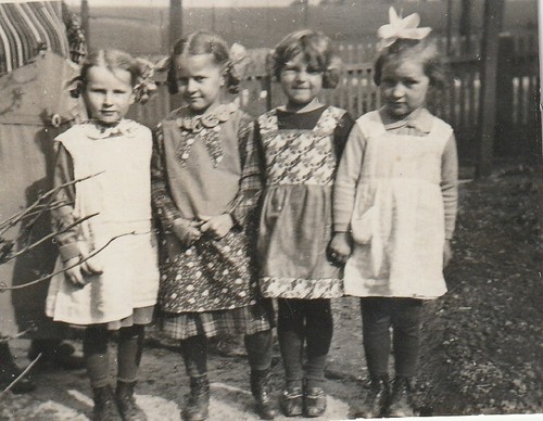Vintage foto junge mädchen - junge, in
