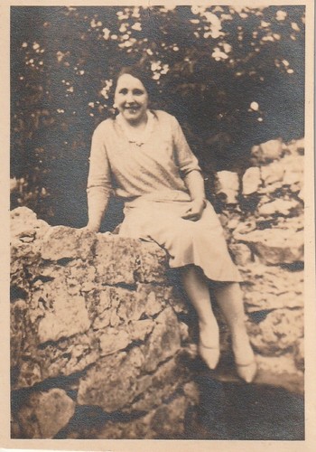 Vintage foto junge frau - junge, auf